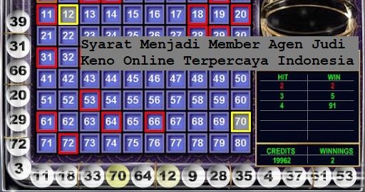 Syarat Menjadi Member Agen Judi Keno Online Terpercaya Indonesia